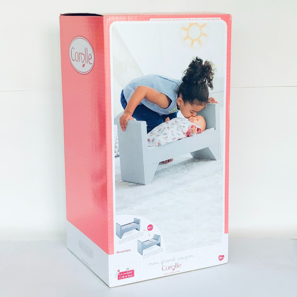 Corolle Flip Over Crib & Bed w/Mattress For 12"-17" Doll Accessory New  in Box - Picture 9 of 16